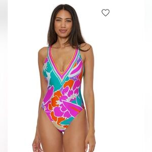 NWT TRINA TURK
Amalfi Plunge One Piece Swimsuit